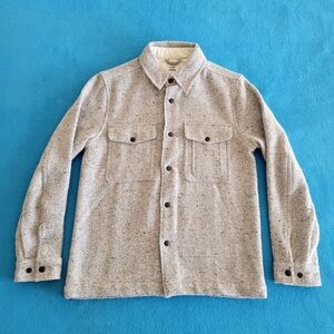 Flint And Tinder Wool Heritage Jacket Mens S Natural Herringbone Donegal $188